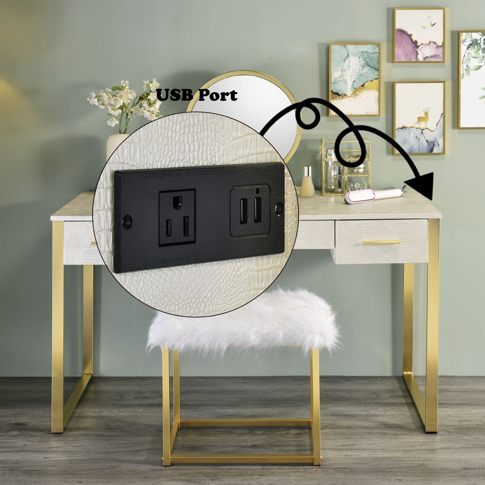 ACME Myles Vanity Set – close-up – Lusso Furniture Miami