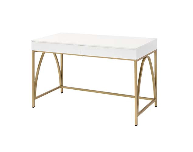 ACME Lightmane Vanity Desk – angle view – Lusso Furniture Miami