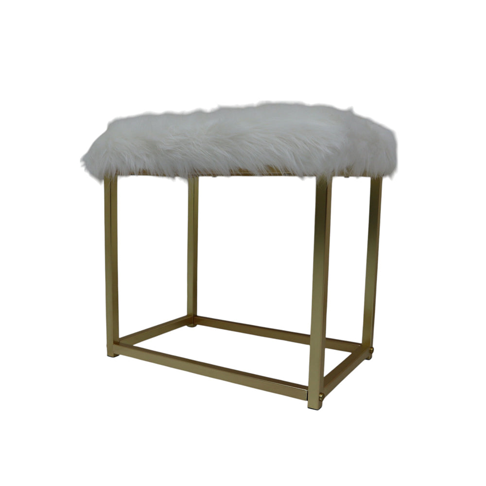 ACME Adao Vanity Mirror and Stool – side view – Lusso Furniture Miami