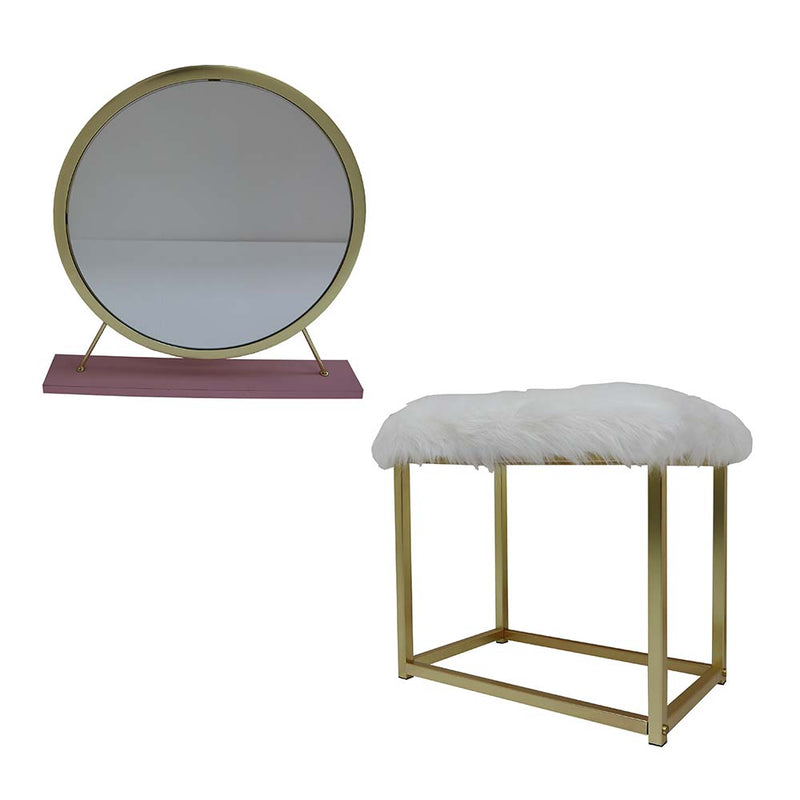 ACME Adao Vanity Mirror and Stool-zoom-
