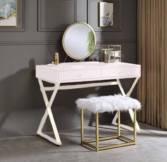 ACME Adao Vanity Mirror and Stool – finish detail – Lusso Furniture Miami