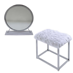 ACME Adao Vanity Mirror and Stool – view 22 – Lusso Furniture Miami