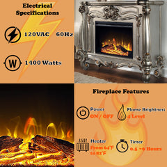 ACME Versailles Fireplace – alternate view – Lusso Furniture Miami