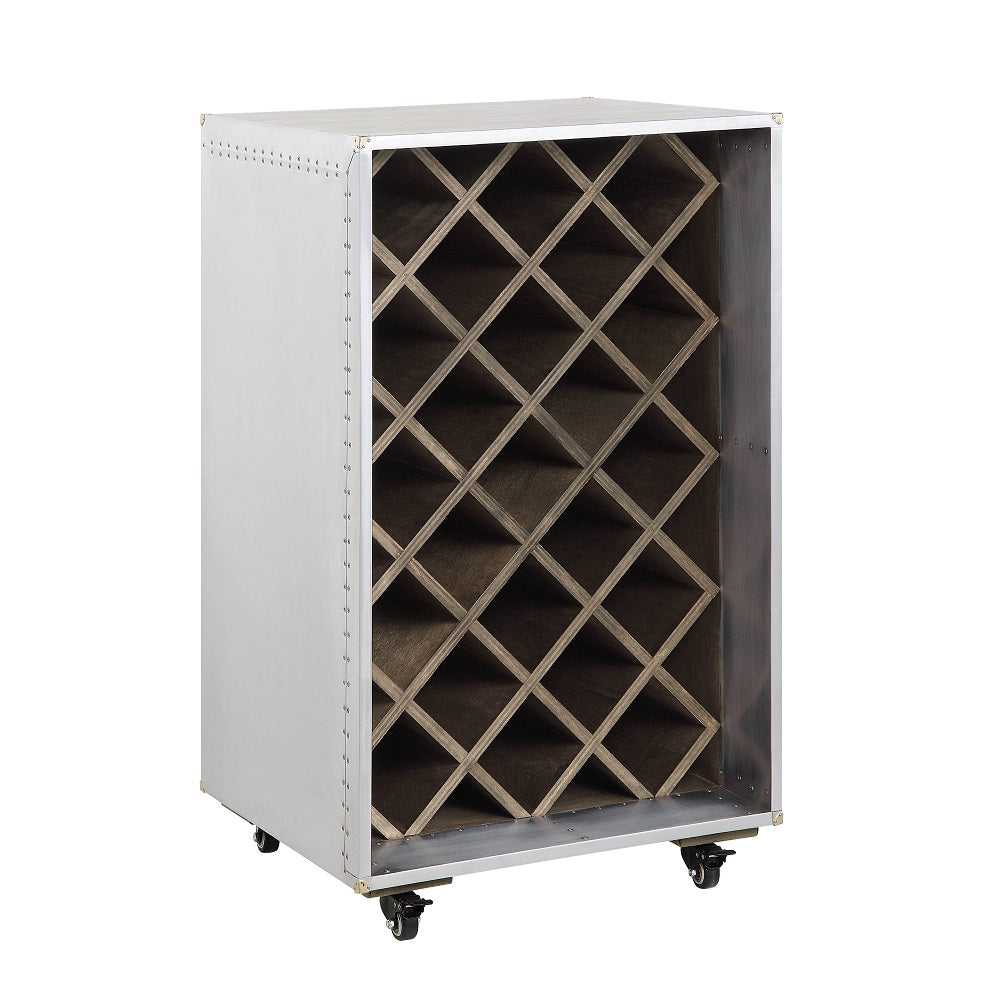 ACME Raini Wine Cabinet – angle view – Lusso Furniture Miami
