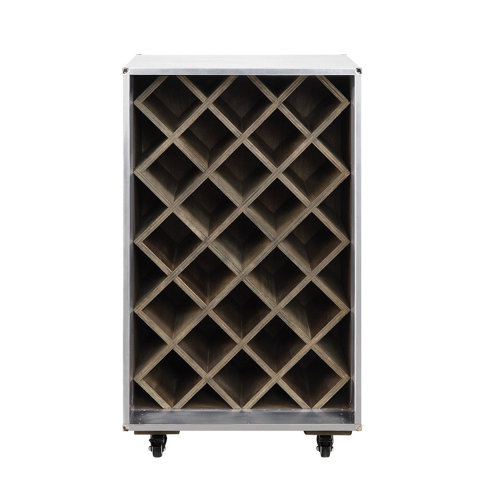 ACME Raini Wine Cabinet – side view – Lusso Furniture Miami