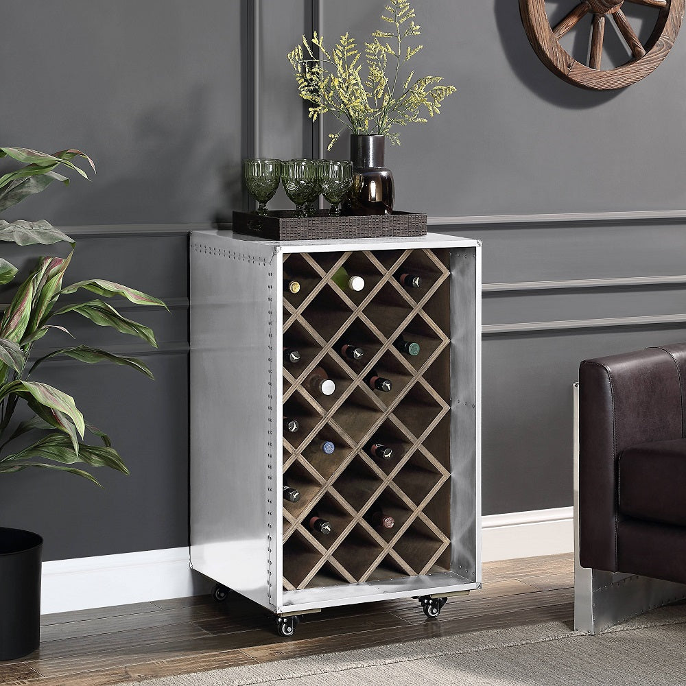 ACME Raini Wine Cabinet – front view – Lusso Furniture Miami