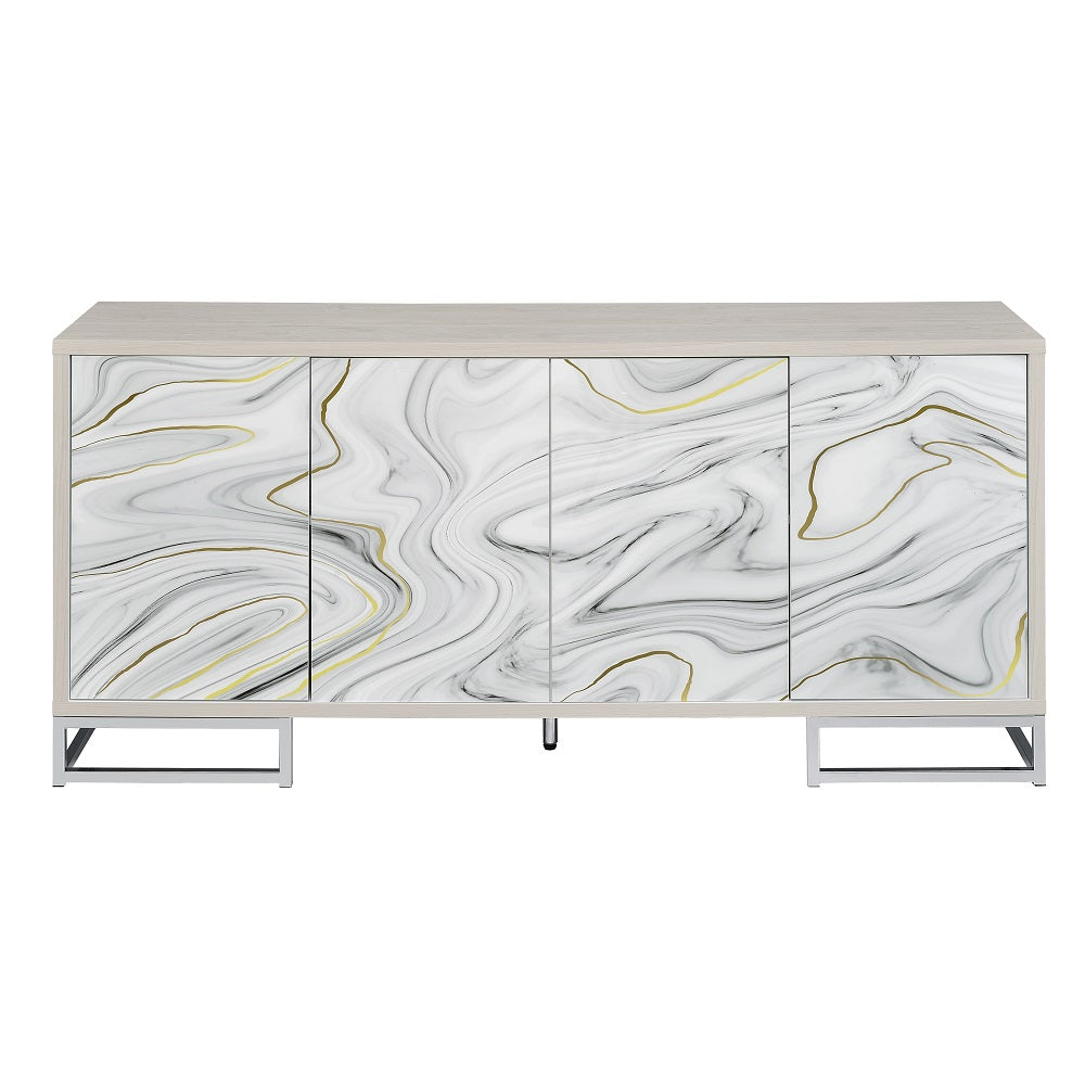 ACME Panos Console Cabinet – side view – Lusso Furniture Miami