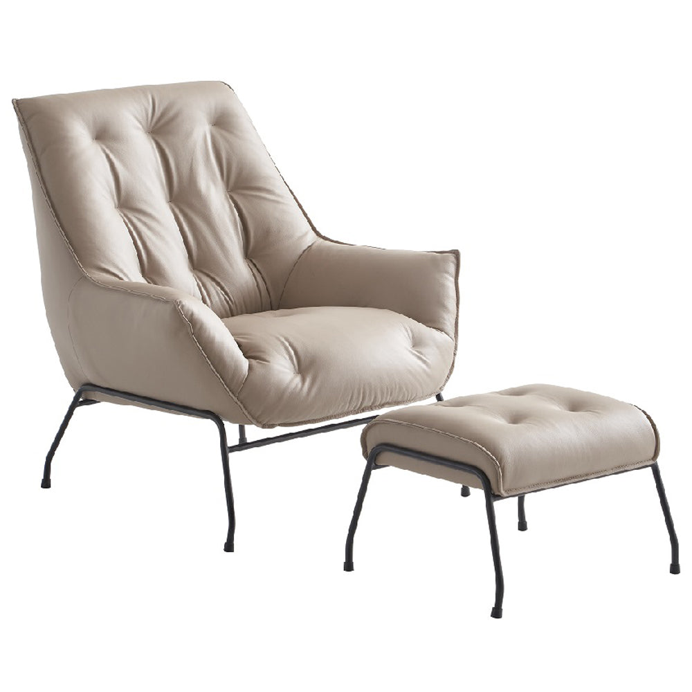 ACME Zusa Accent Chair & Ottoman – angle view – Lusso Furniture Miami