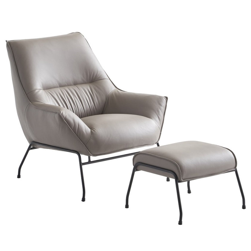 ACME Jabel Accent Chair & Ottoman – angle view – Lusso Furniture Miami