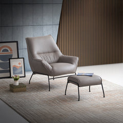 ACME Jabel Accent Chair & Ottoman – front view – Lusso Furniture Miami
