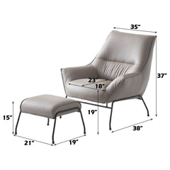 ACME Jabel Accent Chair & Ottoman – alternate view – Lusso Furniture Miami