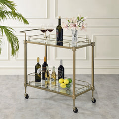 ACME Aditya Serving Cart – front view – Lusso Furniture Miami