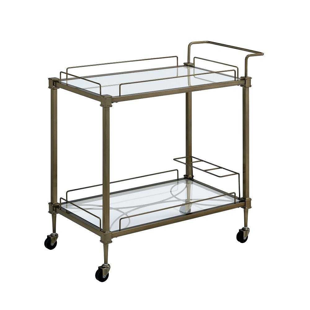 ACME Aditya Serving Cart – angle view – Lusso Furniture Miami