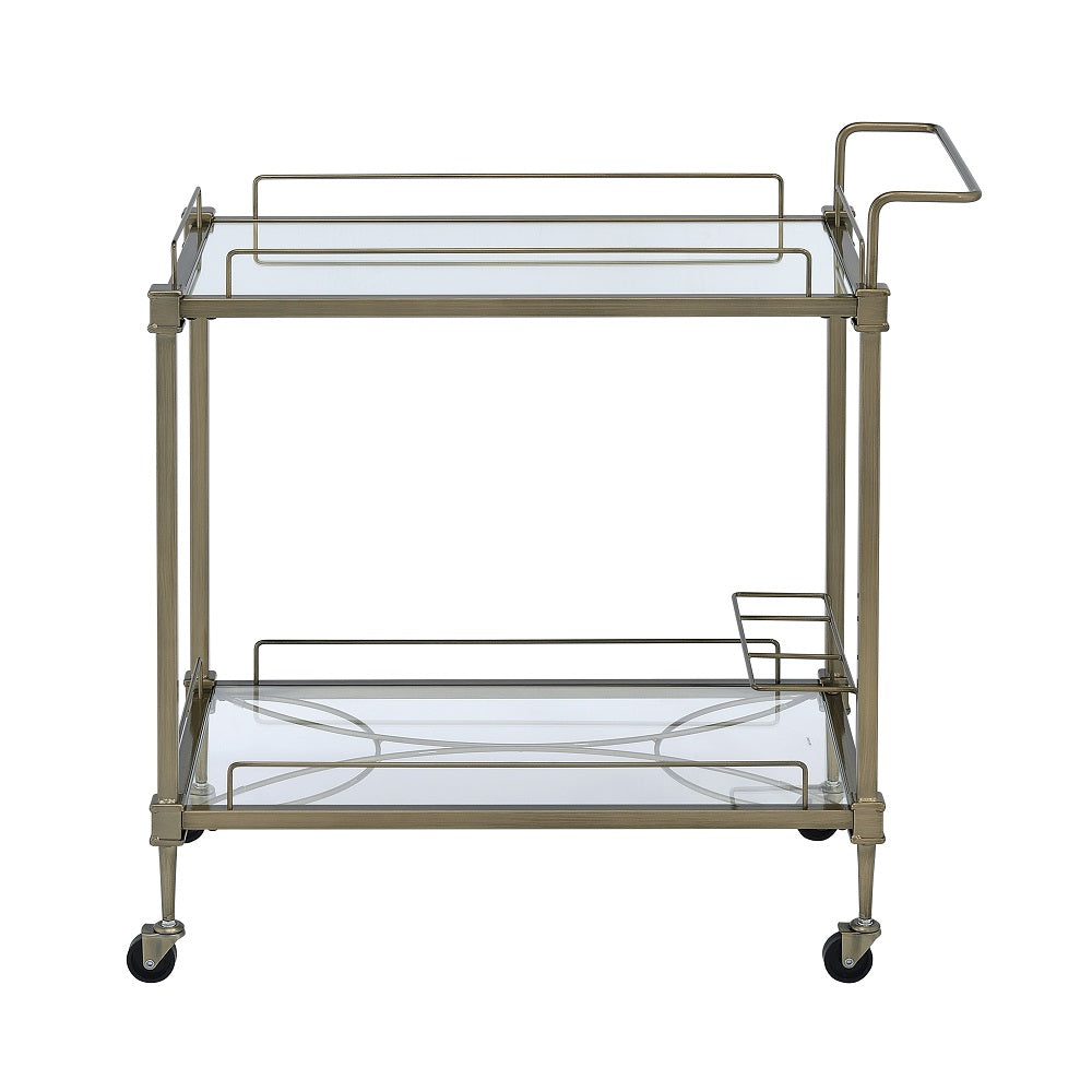 ACME Aditya Serving Cart – side view – Lusso Furniture Miami