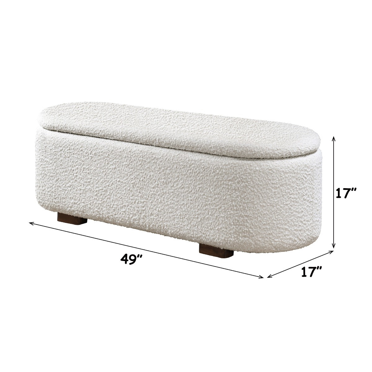 ACME Sandro Storage Bench – back view – Lusso Furniture Miami
