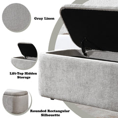 ACME Orane Storage Bench – top view – Lusso Furniture Miami