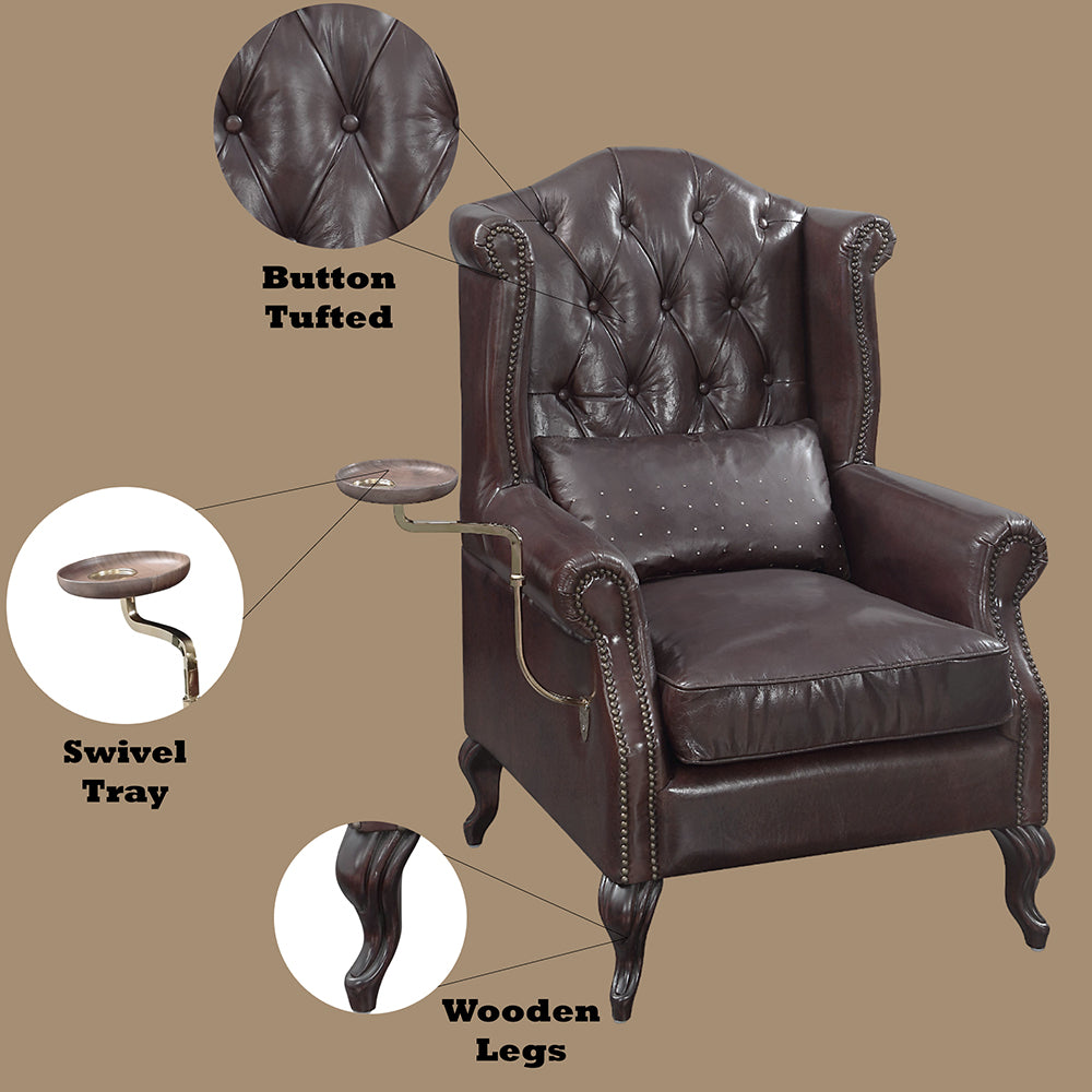ACME Pino Accent Chair – close-up – Lusso Furniture Miami
