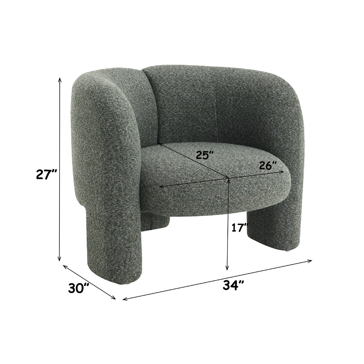 ACME Pemba Accent Chair – top view – Lusso Furniture Miami