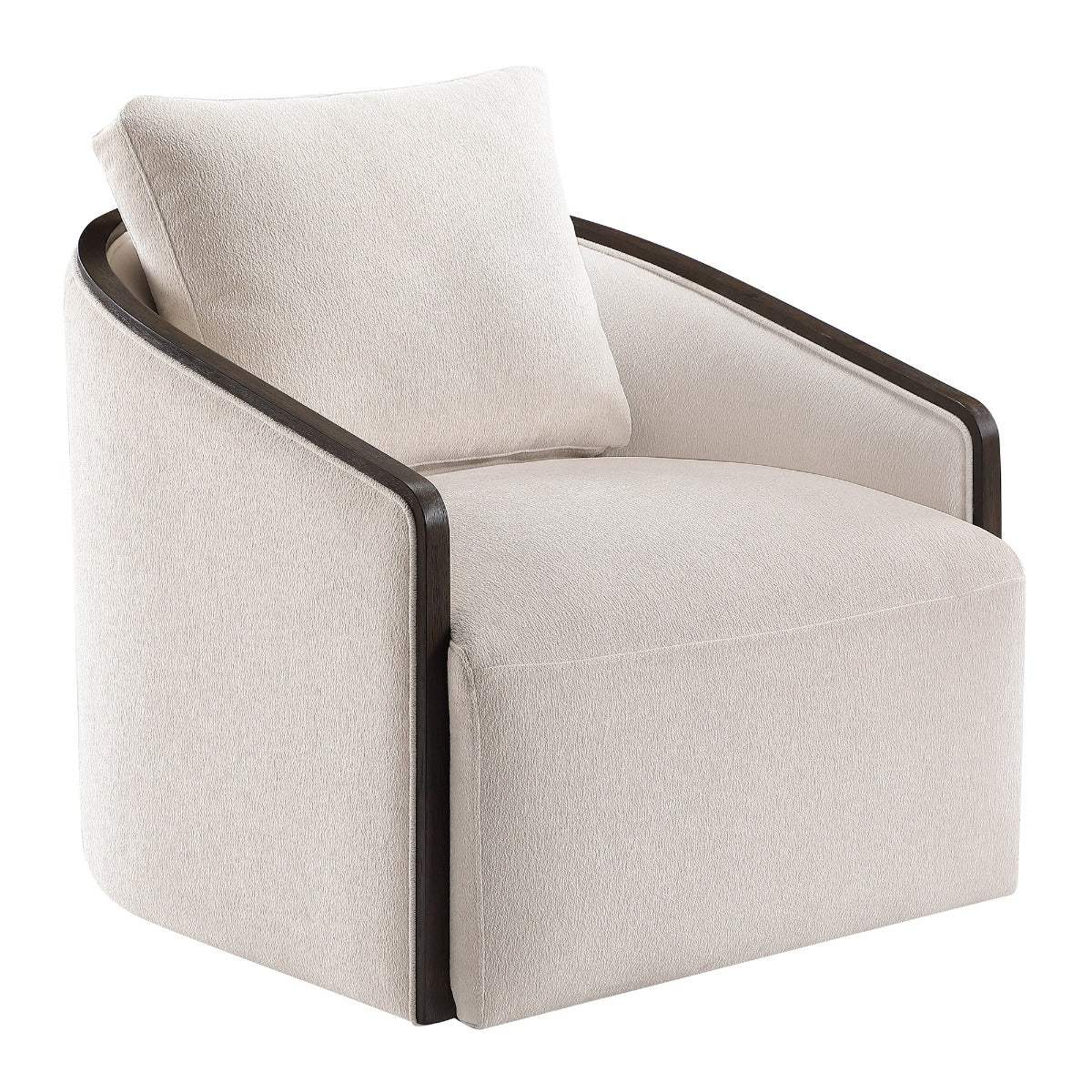 ACME Lenora Swivel Accent Chair – angle view – Lusso Furniture Miami