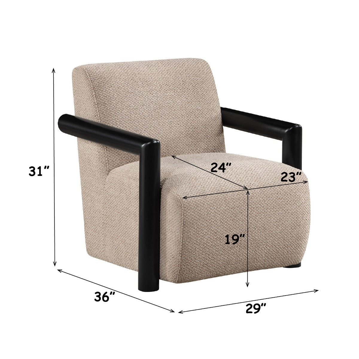 ACME Jetta Accent Chair – back view – Lusso Furniture Miami