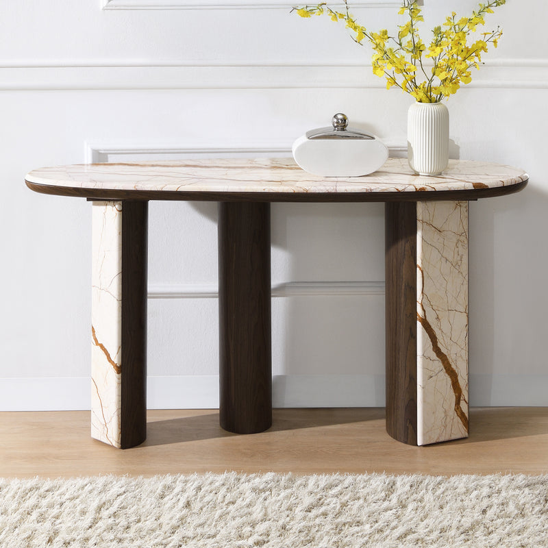 ACME Haidar Marble Console Table-zoom-
