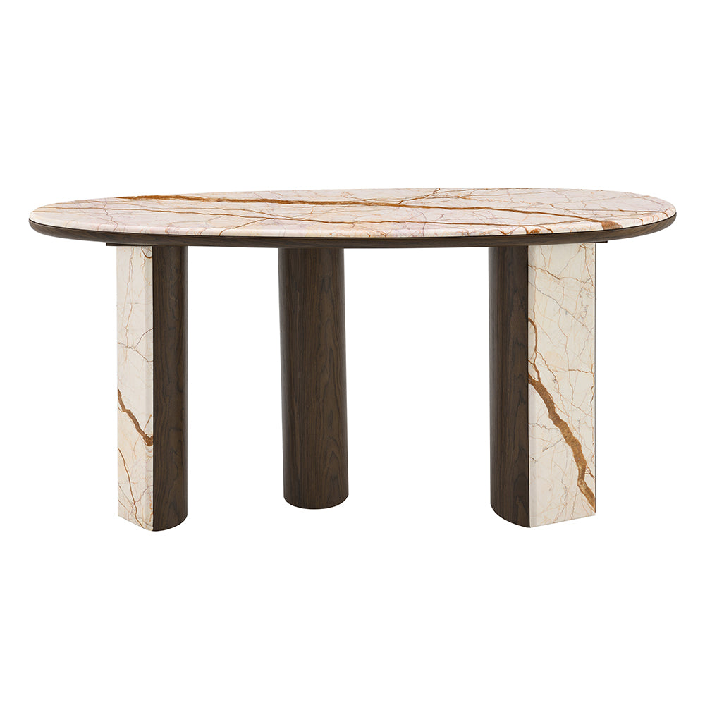 ACME Haidar Marble Console Table – side view – Lusso Furniture Miami