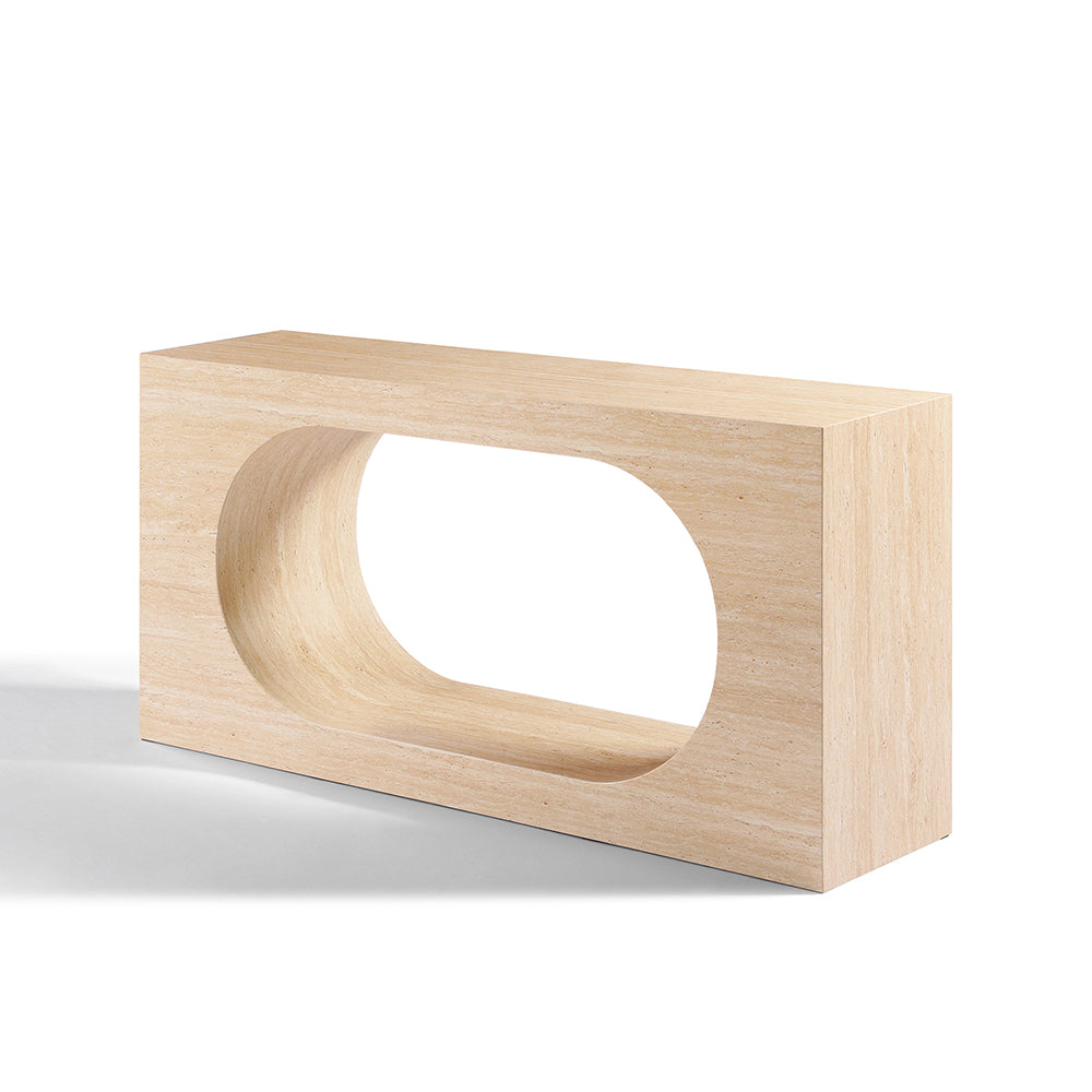 ACME Inca Console Table – angle view – Lusso Furniture Miami