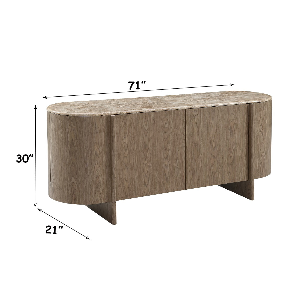 ACME Markku Console Table – top view – Lusso Furniture Miami