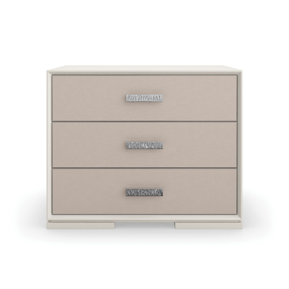 Caracole Silver Lining Nightstand – front view – Lusso Furniture Miami