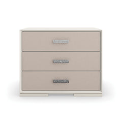 Caracole Silver Lining Nightstand – front view – Lusso Furniture Miami