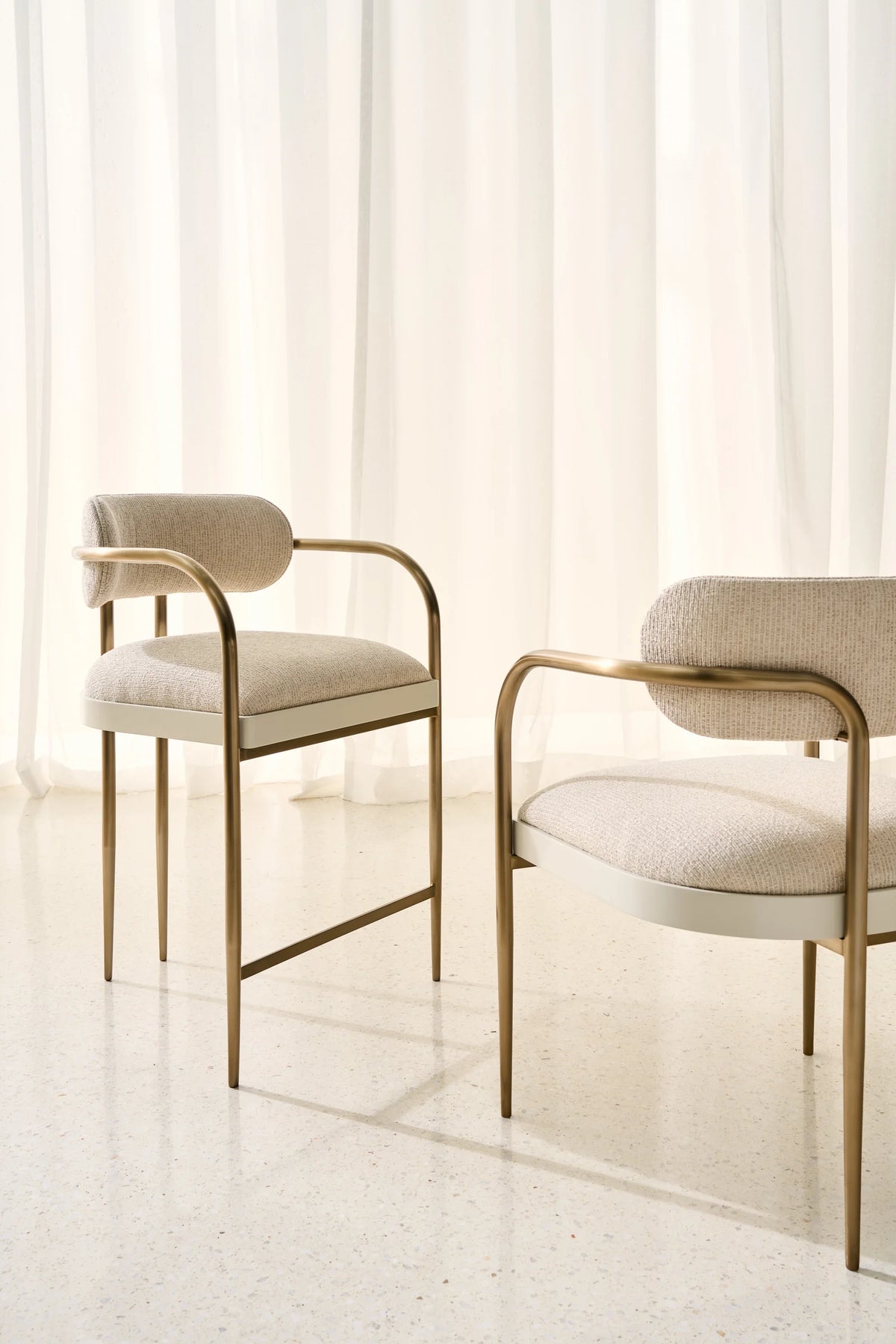 Caracole Emphasis Counter Stool – angle view – Lusso Furniture Miami