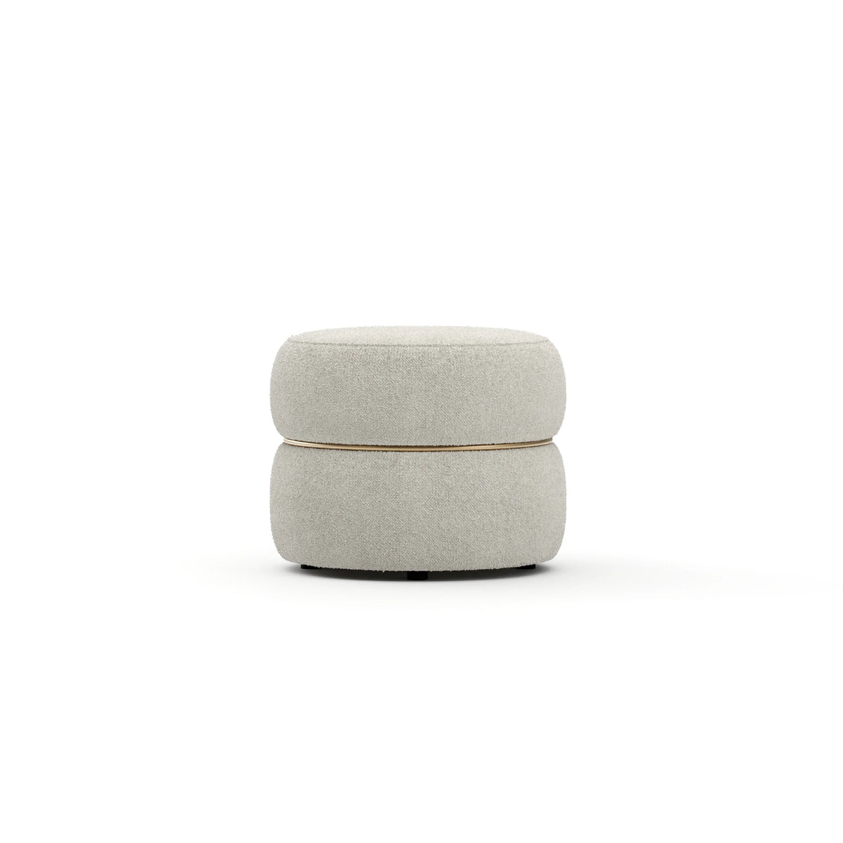 Caracole Smoosh Pouf – front view – Lusso Furniture Miami