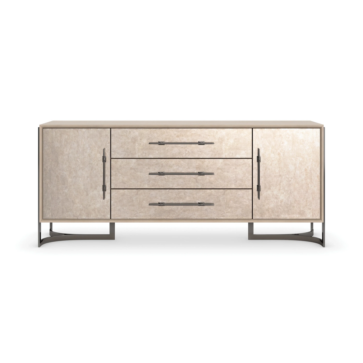 Caracole Foiled Again Buffet – front view – Lusso Furniture Miami