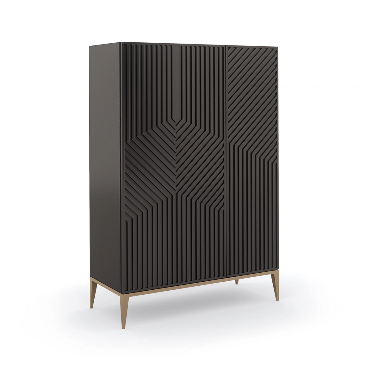 Caracole Out of Line Armoire – back view – Lusso Furniture Miami