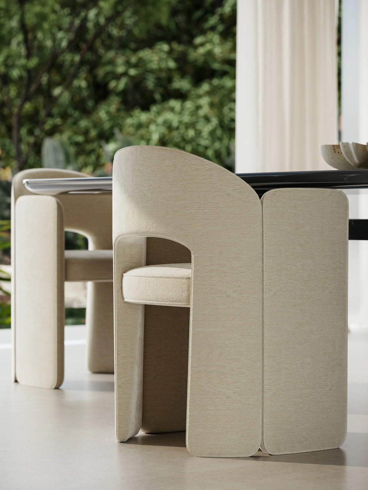 Caracole Overlap Arm Chair – detail – Lusso Furniture Miami