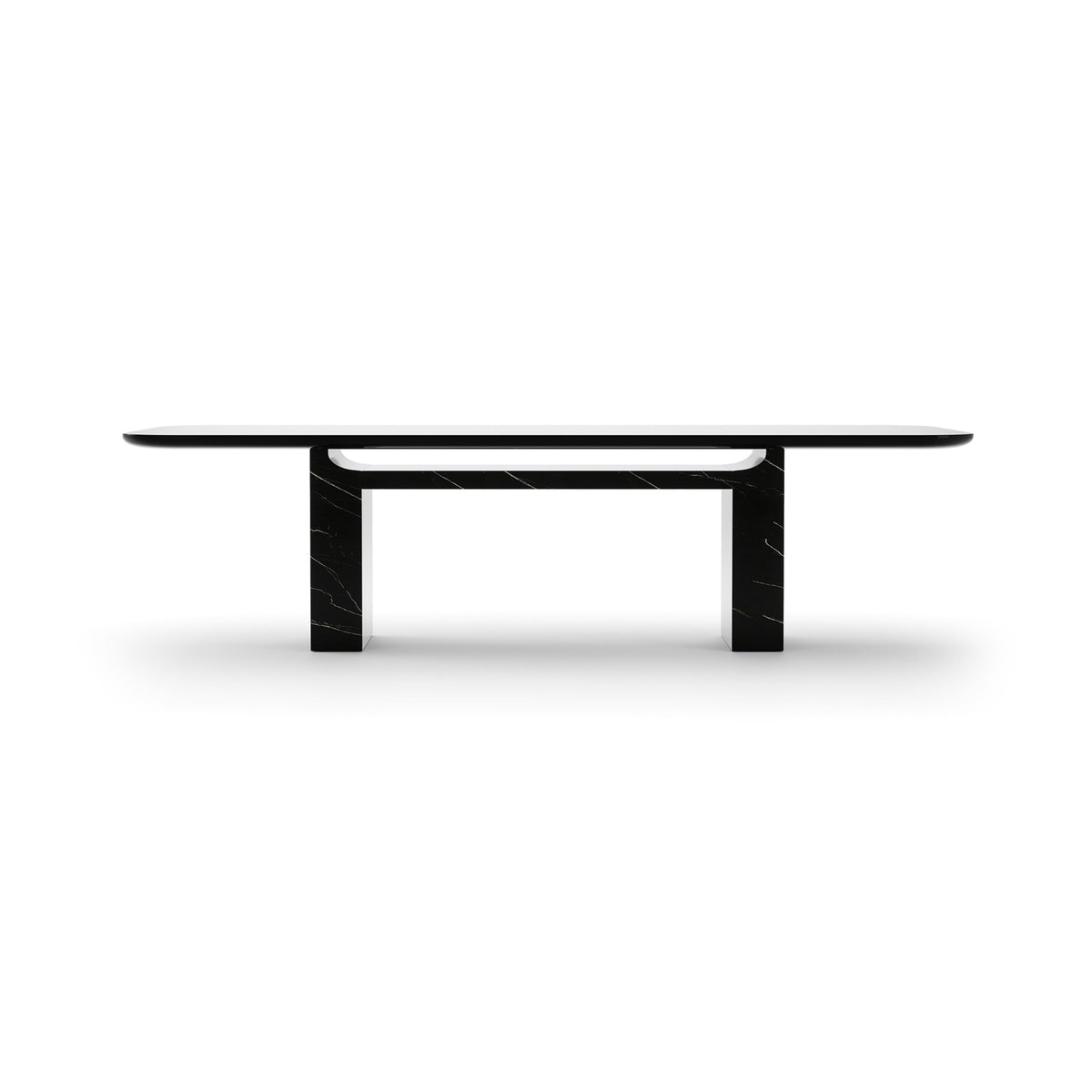 Caracole Overlap Dining Table – front view – Lusso Furniture Miami