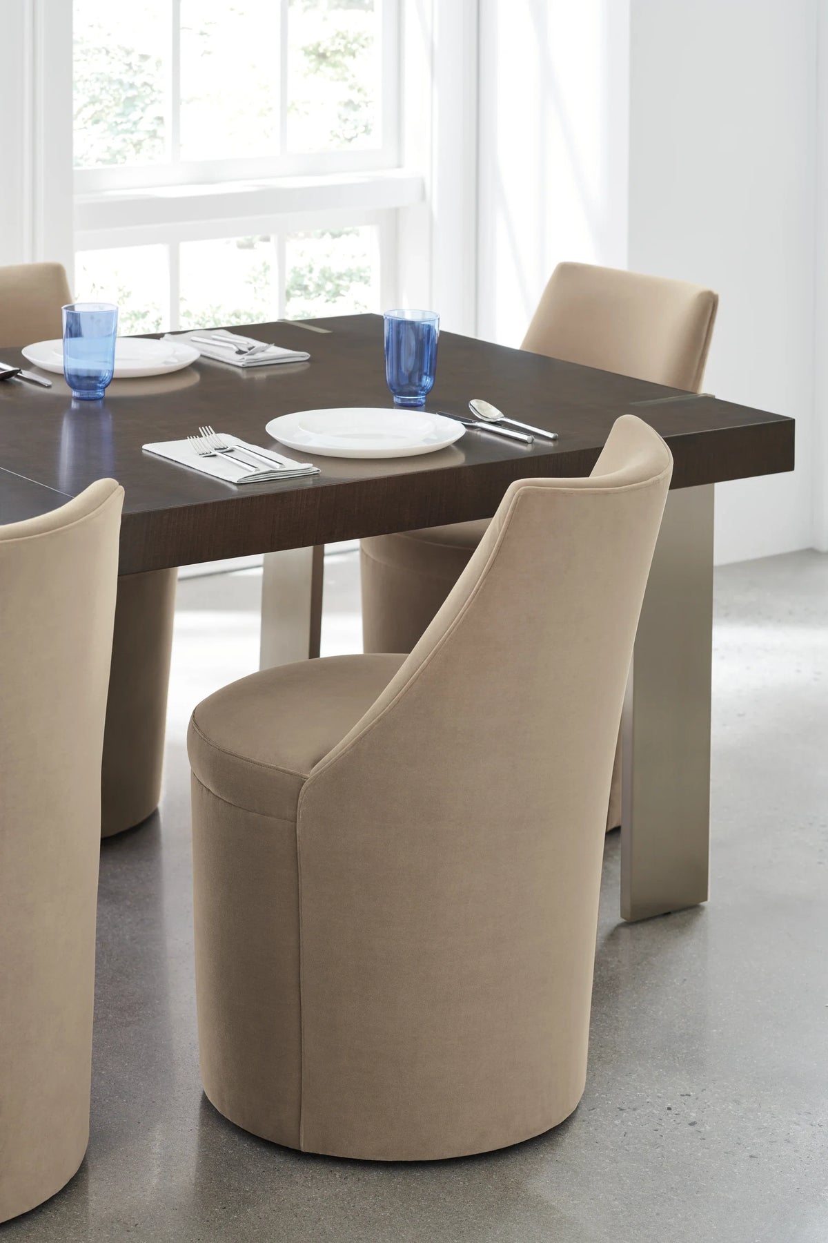 Caracole Barrel Roll Dining Chair – view 14 – Lusso Furniture Miami