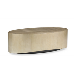 Caracole Come Oval Cocktail Table – front view – Lusso Furniture Miami