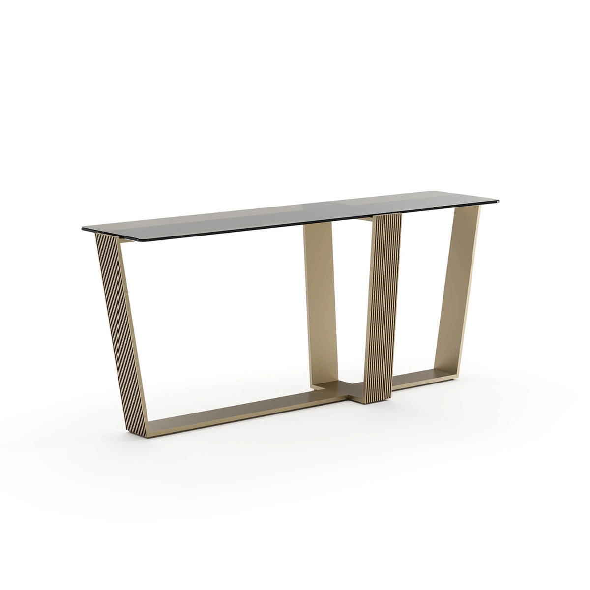 Caracole Counter Balance Console Table – angle view – Lusso Furniture Miami