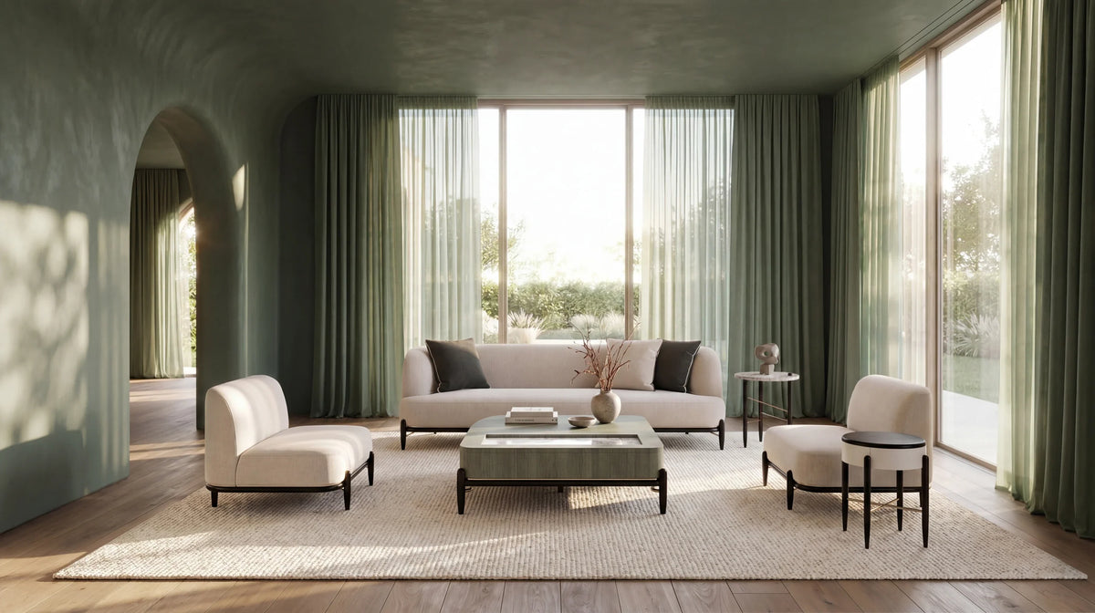 Caracole Madera Sofa – angle view – Lusso Furniture Miami