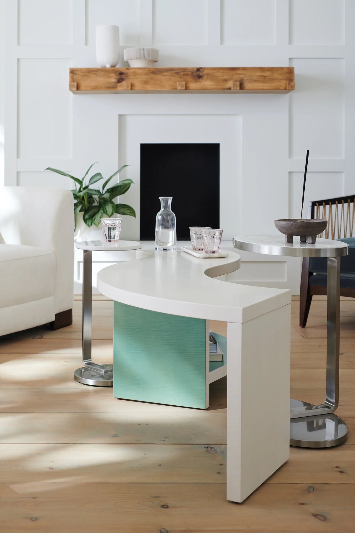 Caracole Over Flow Cocktail Table – angle view – Lusso Furniture Miami