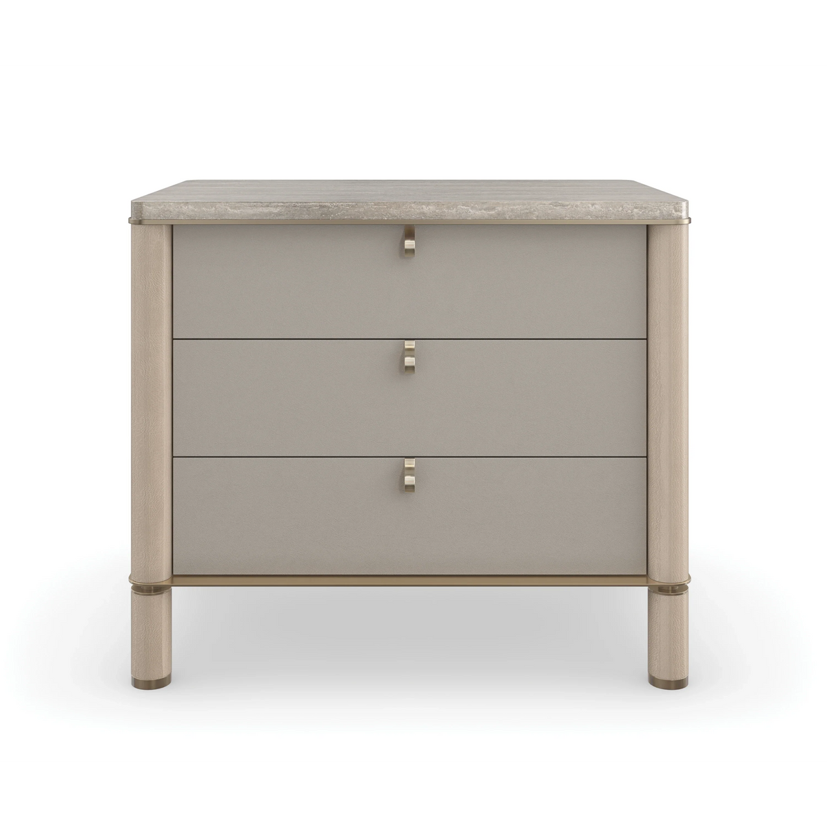 Caracole Balance Nightstand – front view – Lusso Furniture Miami
