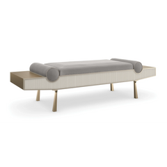 Caracole Roll Play Bench – angle view – Lusso Furniture Miami