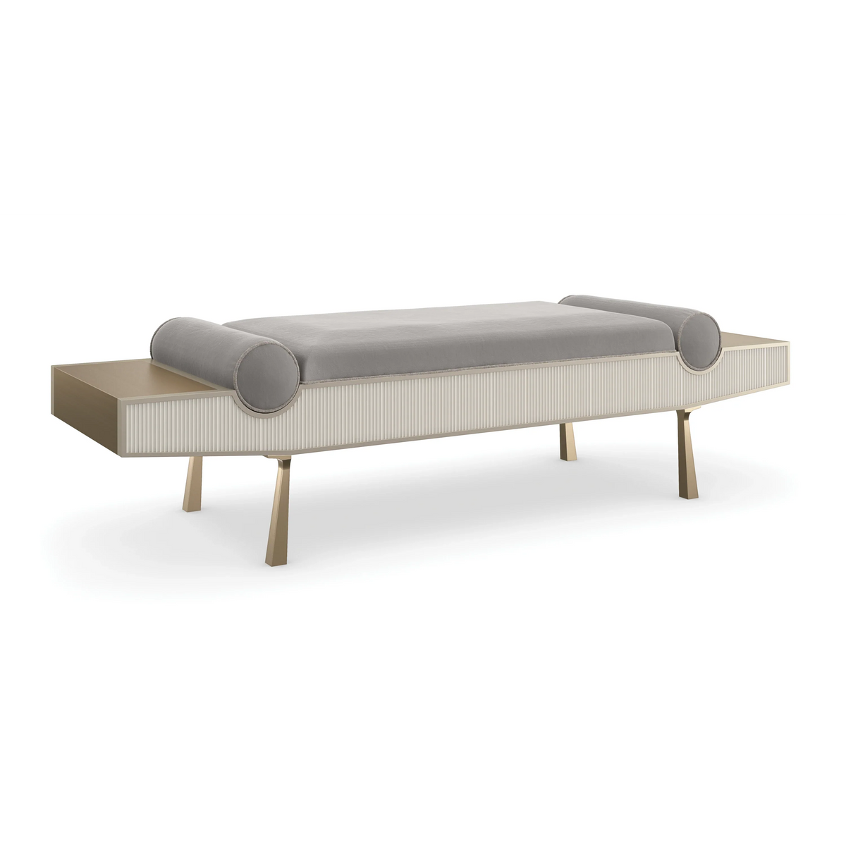 Caracole Roll Play Bench – angle view – Lusso Furniture Miami