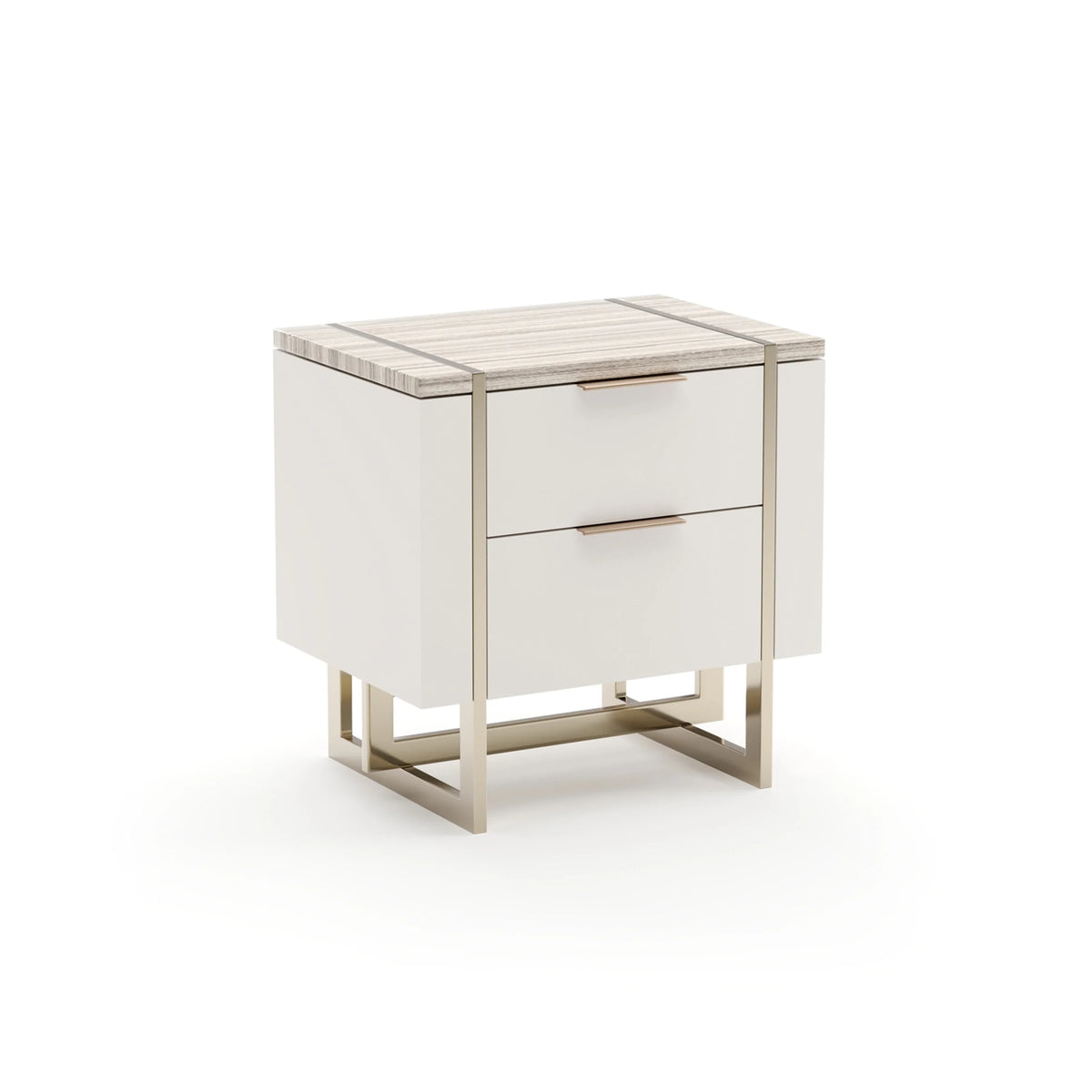 Caracole Wish You Were Here Nightstand – back view – Lusso Furniture Miami