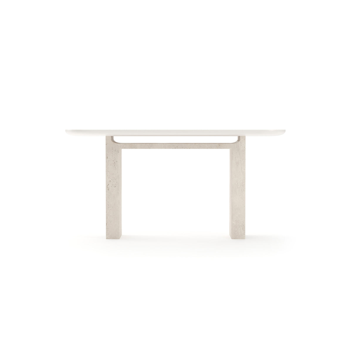 Caracole Overlap Open Console Table – front view – Lusso Furniture Miami