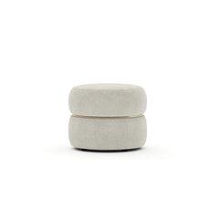Caracole Smoosh Pouf – angle view – Lusso Furniture Miami