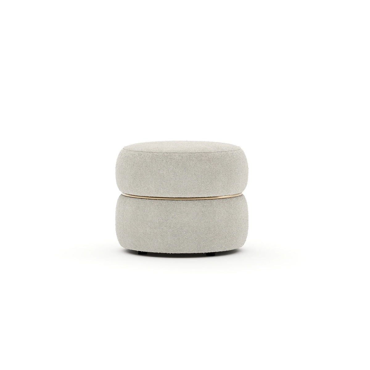 Caracole Smoosh Pouf – angle view – Lusso Furniture Miami