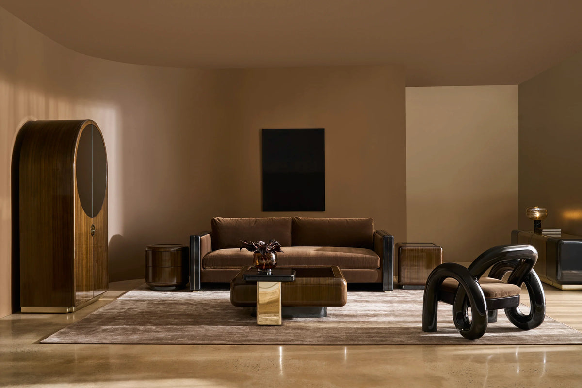 Caracole Gelee Sofa – angle view – Lusso Furniture Miami