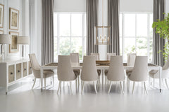 Caracole Lattice Gather Dining Table – side view – Lusso Furniture Miami